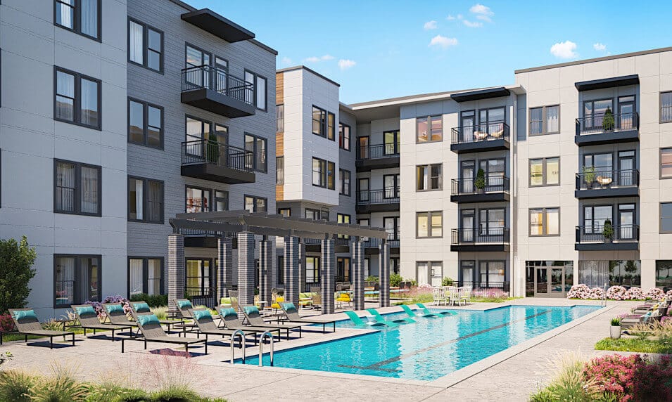 Apartment complex exterior cleaning