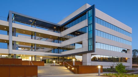 Office building exterior cleaning