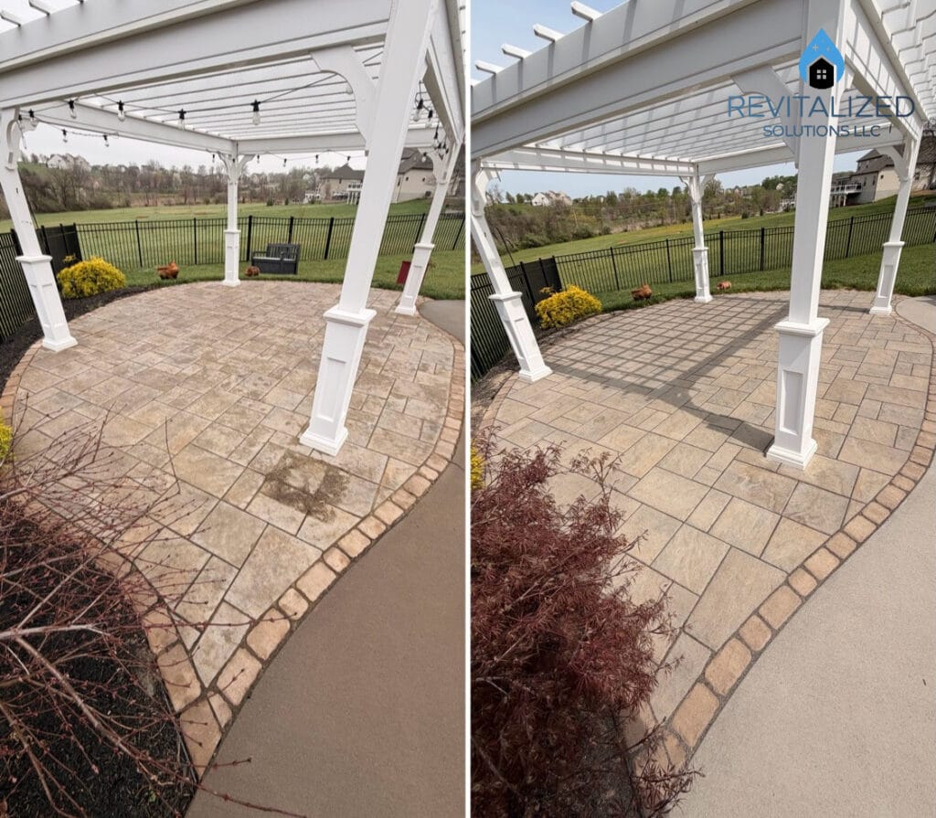 paver patio wash sand seal westminster before after 1